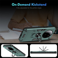 Étuis de téléphone robustes pour Xiaomi 17 Pro Max 17 Pro 15 Ultra 5G avec support d'anneau, béquille, protection contre les chocs, PC TPU, protection de l'appareil photo