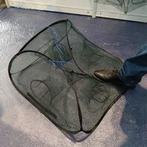 EASY BIG Foldable Bait Trap Fishing Net - Hand Cast Cage for Catching Fish  Shrimp Crab Crawfish : : Sports & Outdoors