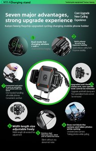 Support de téléphone de moto de style <span class=keywords><strong>mini</strong></span> pratique pour prendre le support de téléphone portable e-bike étanche avec <span class=keywords><strong>chargeur</strong></span> sans fil et type-c - Product Image 5