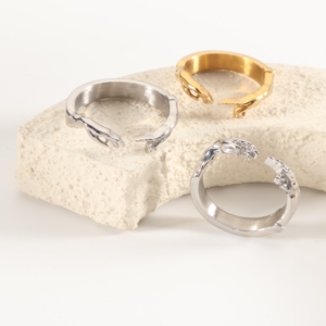 Anillo de Acero Inoxidable 316L con Diseño de Jesús Cristiano, Anillo de la Capilla Sixtina de Miguel Ángel, Anillo de la Mano de <span class=keywords><strong>Dios</strong></span> Adán en Oro de 18k, Anillo Punk para Hombre - Product Image 4