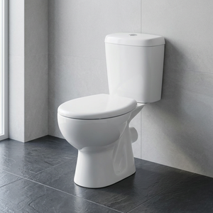 Inodoro de lujo europeo de dos piezas con descarga dual, sifón en P, cerámica sanitaria, conjunto de WC - Product Image 3