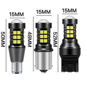 Clignotant LED rouge jaune 1156 P21W Ba15S 1157 Bay15D 3030 27Smd 7440 3157 7443 pour feu de recul automatique - Product Image 1