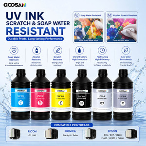 หมึกกันรอยขีดข่วน Goosam 1000 มล. สำหรับหัวพิมพ์ Epson DX5 DX7 I3200 I1600 XP600 TX800 RICOH G5 G6  ชนิด LED UV Curable - Product Image 1