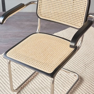 Fauteuil en bois massif ASH vintage de style nordique <span class=keywords><strong>chaise</strong></span> de salle à manger en rotin naturel - Product Image 3