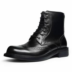 Botas Chelsea de Cuero Genuino para Hombre, Estilo Brogue, Premium, Cómodas, Hechas a Mano, Duraderas, Sin Cordones, para Fiestas y Vida Diaria - Product Image 3
