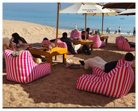 Pouf géant imperméable, pouf flottant pour piscine, pouf carré XXL pour intérieur et extérieur