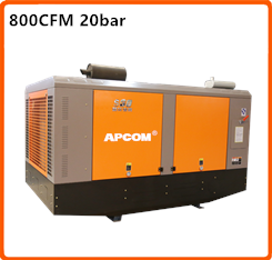 새로운 2021 APCOM 145 psi 185CFM 185 CFM 8bar 디젤 스크류 공기 압축기 광산 및 드릴링 사용 잭 해머 116psi - Product Image 6
