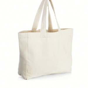 Heavy Duty Deluxe <b>Mini</b> Organic Pocket <b>Tote</b> <b>Bag</b>, Cotton Canvas Shoulder <b>Bag</b> - Product Image 3