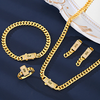 MEIZI Vente en Gros, Ensemble de Bijoux Marocain Plaqué Or 18 Carats, Parure de Bijoux de Mode avec Zircons pour Mariage et Mariée