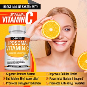 Capsules de Vitamine C pour Adultes OEM, 60 Comprimés, Haute Absorption, Complément Alimentaire, Soutien au Collagène, Renforcement de l'Immunité, Antioxydant - Product Image 1