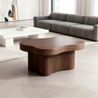 Table basse en bois durable de style nordique moderne et écologique avec cadre en métal pour salon, bureau, table à thé