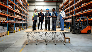 Table de travail télescopique en alliage d'<span class=keywords><strong>aluminium</strong></span> à 15 pieds, capacité 1800 kg, plateforme portable OEM - Product Image 6