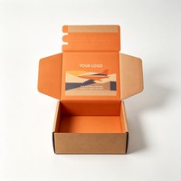 Boîte d'expédition pliable en carton ondulé personnalisée avec logo pour cadeaux faits main, emballage cosmétique et beauté