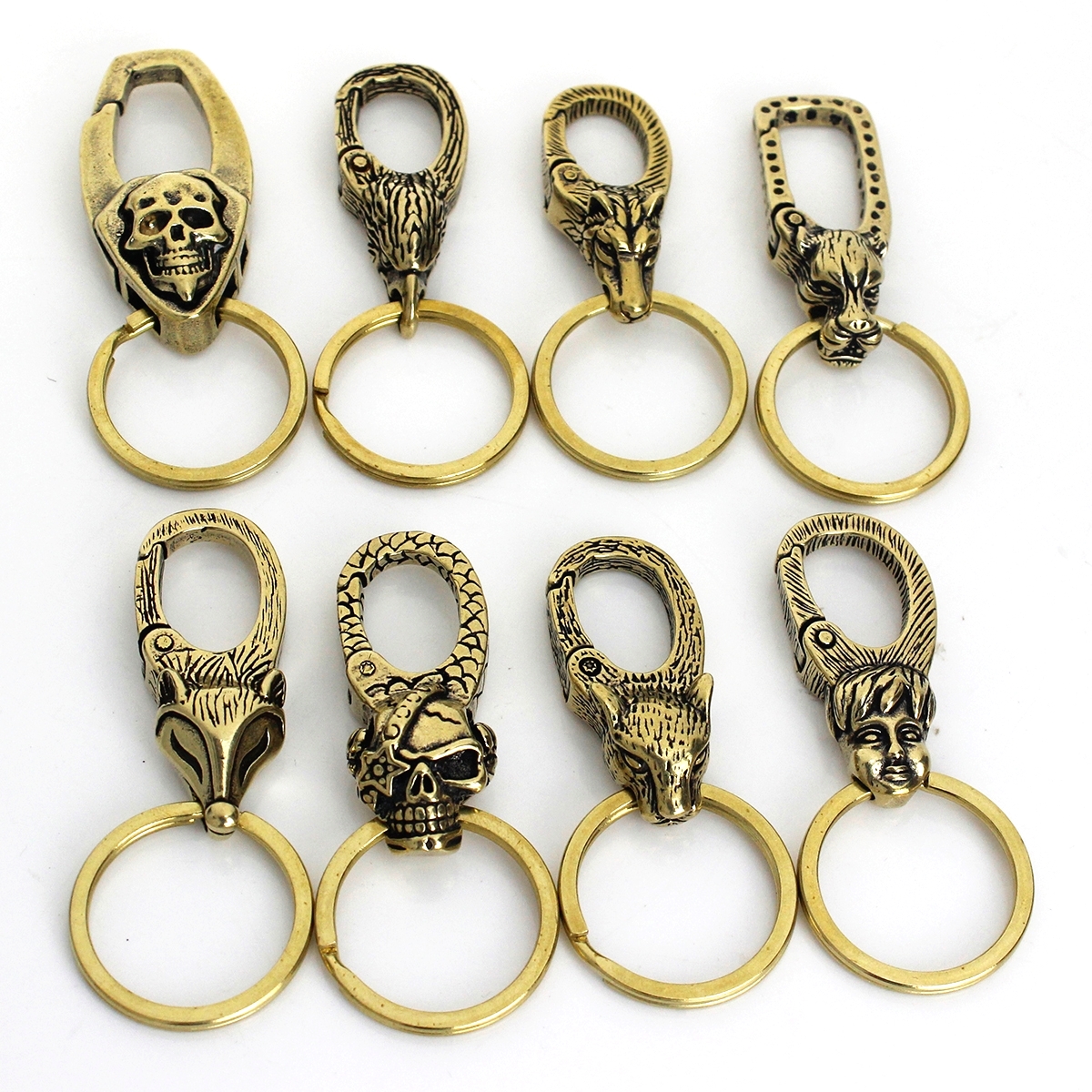 Solid Brass Belt O-Ring Hook - Stylish Key Ring Option