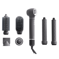Weshcan Sèche-cheveux de voyage électrique de luxe 7-en-1, 110 000 tr/min, concentrateur ionique, compact, 1200W, haute vitesse, en plastique, pour hôtel