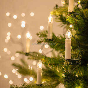 <span class=keywords><strong>Bougie</strong></span> de sapin de Noël à <span class=keywords><strong>LED</strong></span> pour l'extérieur Lumières de Noël en cire pour fête d'anniversaire Fête de Noël Installation facile par <span class=keywords><strong>pince</strong></span> - Product Image 1