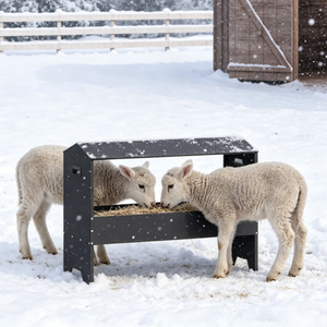 Mangeoire à <span class=keywords><strong>foin</strong></span> pour moutons en métal avec toit, résistante aux intempéries, pour l'extérieur, décoration extérieure - Product Image 4