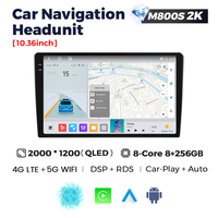 MEKEDE - Estéreo para Auto con Pantalla QLED Android, el Más Reciente del Mercado, para Unidad Principal Universal de 9/10 Pulgadas, Compatible con Cámara de 360° y Control por Voz