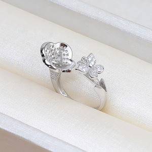Anneau d'activité pour femme en argent S925, ouvert, réglable, DIY, perle 12-13, accessoires de bijoux, plateau vide, 198 composants de bijoux - Product Image 4