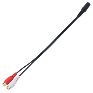 Jack da 3.5mm Audio Stereo femmina a 2 RCA femmina <span class=keywords><strong>presa</strong></span> per <span class=keywords><strong>cuffie</strong></span> cavo adattatore 3.5 Y cavo Splitter - Product Image 4