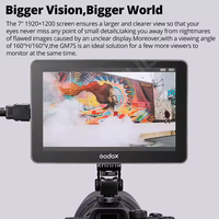 Moniteur d'appareil photo DSLR Godox GM7S 4K 7 pouces ultra lumineux 1200 nit avec écran tactile 3D LUT IPS FHD 1920x1200 pour affichage vidéo en direct