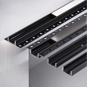 Lámpara de Riel Magnética LED, Riel de Alimentación Magnético 2010, 48V, Foco COB, Proyector Ajustable, Rejilla Empotrada, Superficie Negra - Product Image 1