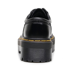 Производитель, оптовая продажа, 2025 ретро-британская Университетская обувь с круглым носком, простая небольшая кожаная обувь на толстой подошве для мужчин и женщин - Product Image 5