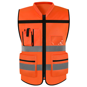 Gilet di Sicurezza Riflettente Cinese per Igiene Urbana/Costruzione Stradale/Edilizia, Miglior Prezzo, Giacca di Sicurezza Multi-tasche, Gilet di Avvertimento - Product Image 6