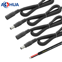 Câble d'alimentation CC 18-24 AWG, pigtail - prise femelle 5,5x2,1 mm, 100 mm, 5A, fil de cuivre nu