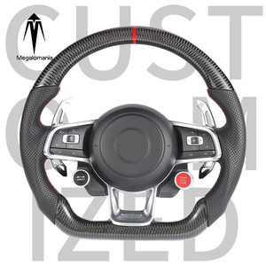 <span class=keywords><strong>Volante</strong></span> Deportivo de Fibra de Carbono para Volkswagen 2012-2019 Golf Jetta Passat Polo <span class=keywords><strong>Mk7</strong></span>/Mk6 - Color y LED Personalizables - Product Image 1