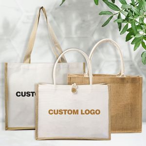 Bolsas de Yute Natural Impresas Personalizadas, Bolsas Ecológicas Reciclables para Regalos Promocionales, Bodas, Compras - Product Image 2