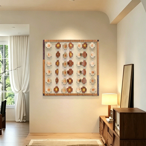 Nuovo Design: Dipinto Decorativo Floreale Boho con Cornice, Fiori 3D Fatti a Mano, Decorazione da Parete Minimalista e Rustica per la Casa - Product Image 5
