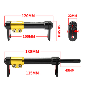 MUQZI Porte-bagages arrière pour vélo pliant Barre d'extension télescopique Easywheel - Product Image 4