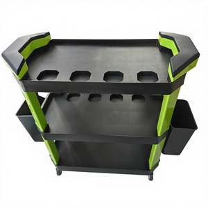 Chariot multifonctionnel pour le lavage et l'entretien automobile avec étagère à trois niveaux - Product Image 5