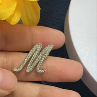 Pendentif Lettre Tendance Personnalisé en Argent Sterling 925 et Zircon Cubique pour Femme – Accessoire de Collier DIY pour le Quotidien et le Travail – Vente en Gros