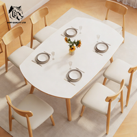 Table à manger de luxe extensible et pliable 10 places avec plateau en marbre, prix usine, personnalisable, grand stock, livraison directe