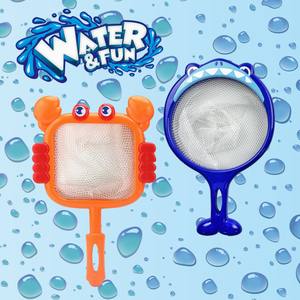 魚の水のおもちゃ釣りネットとカラフルな魚のプールのバスタブとビーチの子供のための楽しい水遊びおもちゃ - Product Image 2