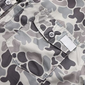 Grs UPF50 tùy chỉnh in ngụy trang thăng hoa Mens nút xuống Áo Sơ Mi Ngắn Tay Áo vịt Camo XXL quá khổ săn bắn Áo sơ mi - Product Image 4