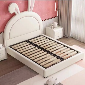 Letto a Forma di Coniglio per Cameretta, Moderno e Minimalista, Trendy Letto Principessa Rosa per Bambine, Letto Cartoon con Orecchie di Coniglio per Bambini - Product Image 4