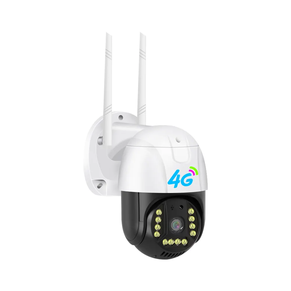 4G Sim Network Card 2MP Infrared Night Vision Two Way Voice Smart Remote Monitor 1080p PTZ Wireless IP Camera
