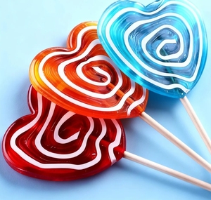Sucette transparente en forme de cœur, bonbon dur, <span class=keywords><strong>confiserie</strong></span>, <span class=keywords><strong>Saint</strong></span>-<span class=keywords><strong>Valentin</strong></span> - Product Image 2