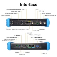Testeur de caméra IP CCTV tout-en-un IPC-9800 PLUS+ avec écran tactile IPS 7 pouces 8K HD, batterie intégrée 5000 mAh, PoE, VFL, OPM, TDR, SDI