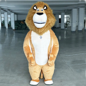 Per adulti Halloween peluche peloso mascotte animale carnevale vestito pelliccia gonfiabile <span class=keywords><strong>Costume</strong></span> da leone in vendita - Product Image 2
