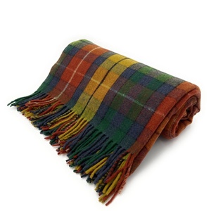 <span class=keywords><strong>100</strong></span>% Len Bán Buôn Scotland Tartan Thảm Dệt Ném Thân Thiện Với Da Bốn Mùa Tùy Chỉnh Thiết Kế Chăn - Product Image 6