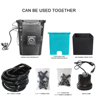 Kit de pompe à eau de jardin avec tubes carrés en PVC, raccords droits, passe-fils en caoutchouc, coupe-vide, coudes cannelés et embouts pour pots de fleurs