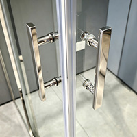 Paroi de douche en verre trempé 8 mm avec revêtement anti-calcaire, cadre chromé, design moderne, garantie 3 ans, coulissante, entretien facile