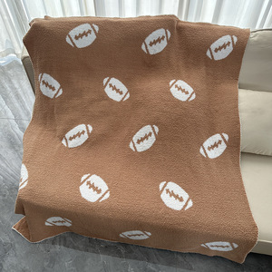 Coperta personalizzata con motivo da calcio, perfetta biancheria da letto leggera per una coperta sportiva da Rugby morbida <span class=keywords><strong>e</strong></span> calda <span class=keywords><strong>e</strong></span> felpata - Product Image 6