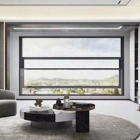 NUOXIN Modernes Design Maßgefertigtes Automatisches Vertikales Schiebe-Lamellenfenster Doppelverglasung Aluminiumlegierung Elektrisches Hebefenster