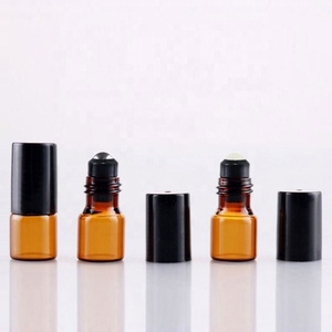 Cosmetic Packaging 5ml Amber Glass Oil Roll on <b>Bottles</b> 10ml Essential Oil Roller <b>Bottle</b> - Product Image 2