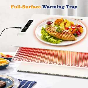24x15 in Electric Warming <b>Tray</b>:Full Surface Heating <b>Tray</b> for Food,3 Temperature <b>Settings</b> Food Warmer Mat - Product Image 2